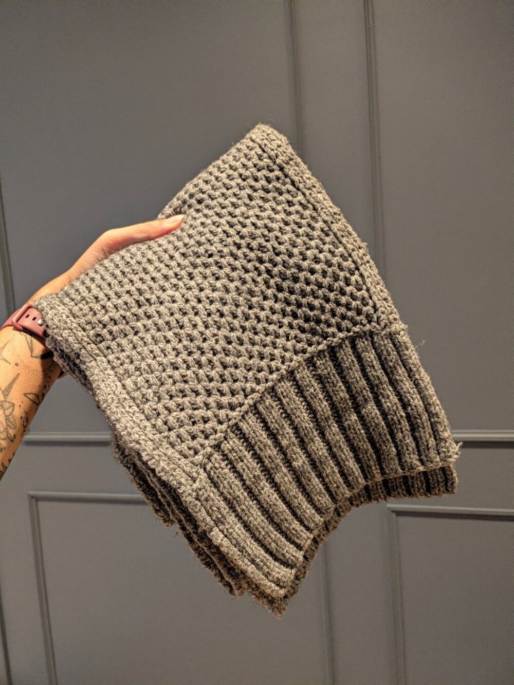 Gray J. Crew Wool Scarf